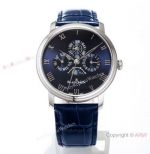 Swiss Replica Blancpain Villeret Quantieme Perpetuel Bucherer Blue Watch